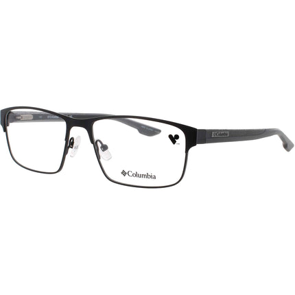 Columbia Men's Eyeglasses - Rectangular Satin Black Metal Full Rim Frame | C3003 002 ,