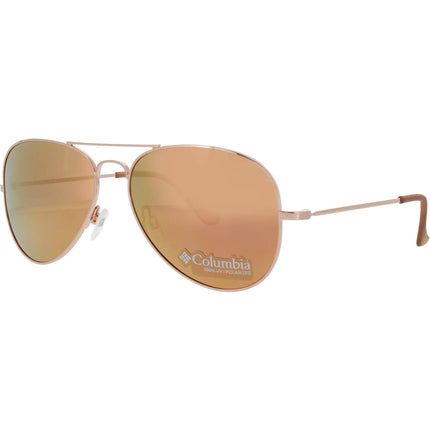 Columbia Unisex Sunglasses - Aviator Rose Gold Metal Full Rim Frame | C113SP 770 ,