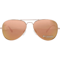 Columbia Unisex Sunglasses - Aviator Rose Gold Metal Full Rim Frame | C113SP 770 ,