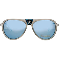 Elton John Unisex Sunglasses - Grey/Gold Metal/Acetate Frame | CAPTAINFA 3 GRYCR ,