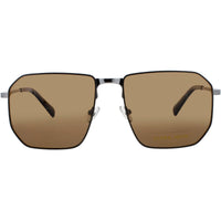 Elton John Unisex Sunglasses - Geometric Shape Black Metal Frame | HERCULES 2 BLKSL ,