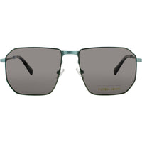 Elton John Unisex Sunglasses - Geometric Shape Green Metal Frame | HERCULES 3 GRYMY ,