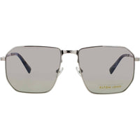 Elton John Unisex Sunglasses - Geometric Shape Silver Metal Frame | HERCULES 6 SLV ,
