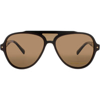 Elton John Unisex Sunglasses - Aviator Brown Metal/Acetate Frame | JOURNEY 2 BRNBL ,