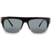 Elton John Unisex Sunglasses - Square Shape Black Acetate Frame | PAPARAZZI 2 BLKFD ,