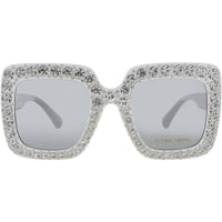 Elton John Women's Sunglasses - Butterfly White Acetate Frame | BLING2-2 WHITE ,