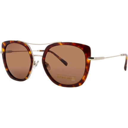 Elton John Women's Sunglasses - Navigator Gold/Tortoise Frame | BOMBSHELL 1 GLDTR ,