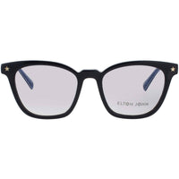 Elton John Women's Sunglasses - Cat Eye Black Acetate Full Rim Frame | DERF ZEBRA ,