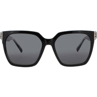 Elton John Women's Sunglasses - Square Black Acetate Frame | FLASHBULB 5 VVBLK ,