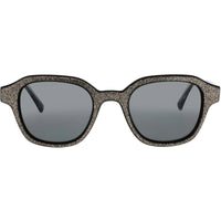 Elton John Women's Sunglasses - Square Shape Black Acetate Frame | GLITTER 4 BLKGL ,