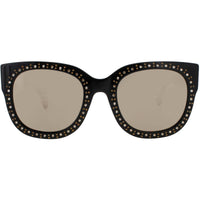 Elton John Women's Sunglasses - Cat Eye Black Acetate Full Rim Frame | LEGEND BLK ,