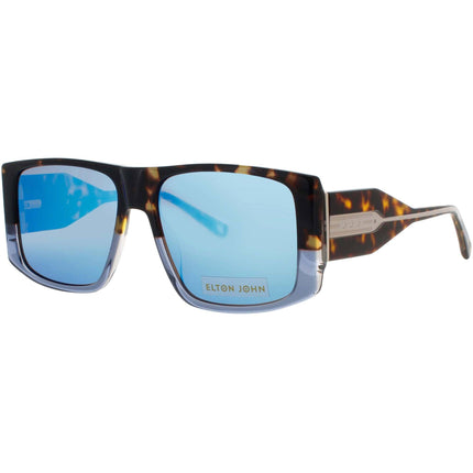 Elton John Women's Sunglasses - Square Tortoise Acetate Frame | LUCKYSTAR 1 TRTBL ,