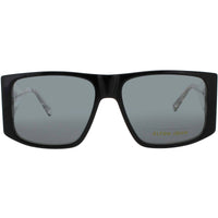 Elton John Women's Sunglasses - Oversized Black Acetate Frame | LUCKYSTAR 2 BLKFD ,