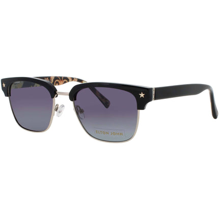 Elton John Women's Sunglasses - Square Black Metal/Acetate Frame | MADMAN RKBAR ,