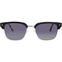 Elton John Women's Sunglasses - Square Black Metal/Acetate Frame | MADMAN RKBAR ,