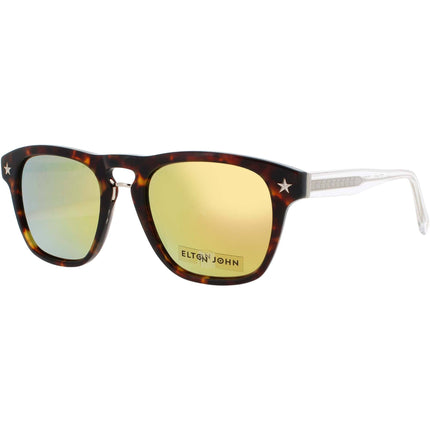 Elton John Women's Sunglasses - Tortoise/Clear Acetate Frame | TECHIE 1 TERTNY ,