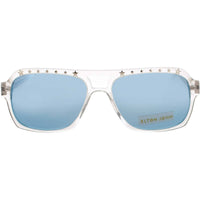 Elton John Women's Sunglasses - Navigator Shape Crystal Acetate Frame | VIP 3 SHYGL ,