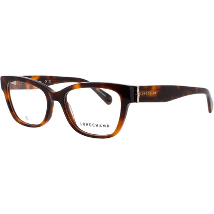 Longchamp Women's Eyeglasses - Havana Acetate Square Full Rim Frame | LO2713 230 ,