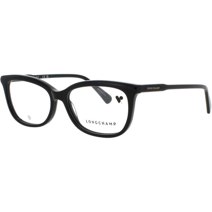Longchamp Women's Eyeglasses - Black Acetate Cat Eye Full Rim Frame | LO2718 001 ,