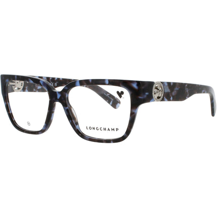 Longchamp Women's Eyeglasses - Blue Havana Acetate Rectangular Frame | LO2731 430 ,