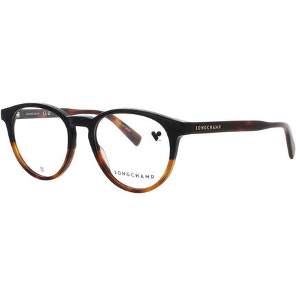 Longchamp Women's Eyeglasses - Black/Havana Acetate Oval Full Rim Frame | LO2752 011 ,