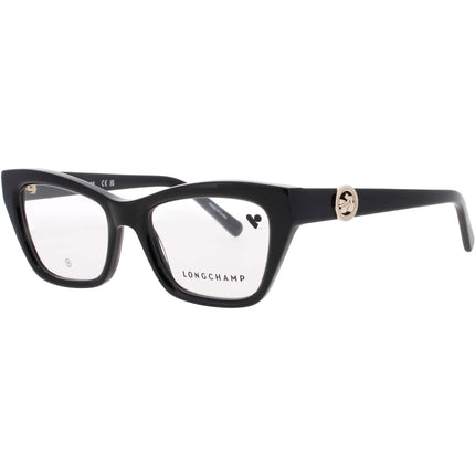 Longchamp Women's Eyeglasses - Black Acetate Butterfly Full Rim Frame | LO2762 001 ,