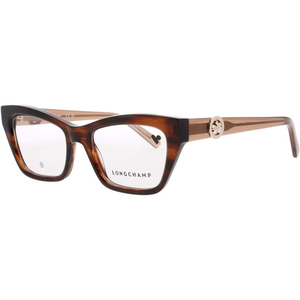 Longchamp Women's Eyeglasses - Brown Horn Acetate Butterfly Shape Frame | LO2762 238 ,