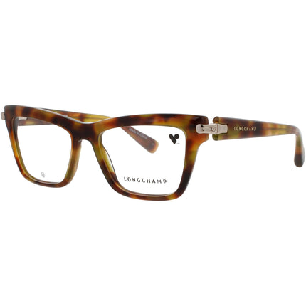 Longchamp Women's Eyeglasses - Brown/Green Havana Butterfly Shape Frame | LO2766 205 ,