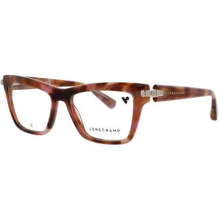 Longchamp Women's Eyeglasses - Rose Havana Acetate Butterfly Frame | LO2766 690 ,