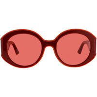 Longchamp Women's Sunglasses - Red Plastic Oval Shape Full Rim Frame | LO758S 600 ,