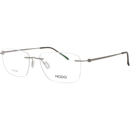 Modo Men's Eyeglasses - Silver Metal Rectangular Shape Rimless Frame | 4628 SIL00 ,