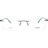 Modo Men's Eyeglasses - Dark Navy Metal Rectangular Rimless Frame | 4632 DNVY0 ,