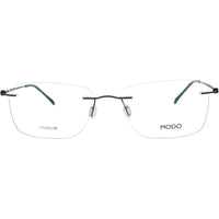 Modo Men's Eyeglasses - Smoke Black Metal Rectangular Rimless Frame | 4632 SMK00 ,