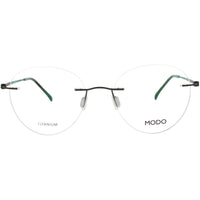 Modo Unisex Eyeglasses - Smoke Black Metal Oval Shape Rimless Frame | 4604 SMK00 ,
