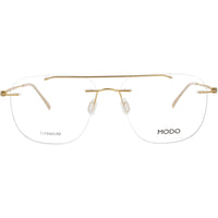 Modo Unisex Eyeglasses - Gold Metal Aviator Rimless Frame Demo Lense | 4612 GOLD0 ,