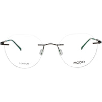 Modo Unisex Eyeglasses - Smoke Black Metal Oval Shape Rimless Frame | 4633 SMK00 ,