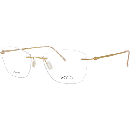 Modo Women's Eyeglasses - Gold Metal Geometric Shape Rimless Frame | 4601 GOLD0 ,