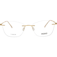 Modo Women's Eyeglasses - Gold Metal Geometric Shape Rimless Frame | 4601 GOLD0 ,