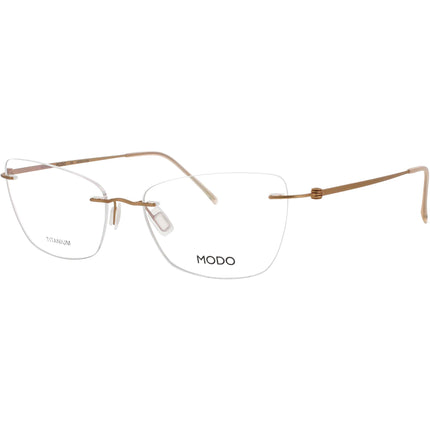 Modo Women's Eyeglasses - Rose Gold Metal Butterfly Rimless Frame | 4629 RGOLD ,