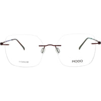Modo Women's Eyeglasses - Burgundy Metal Geometric Shape Rimless Frame | 4634 BURG0 ,