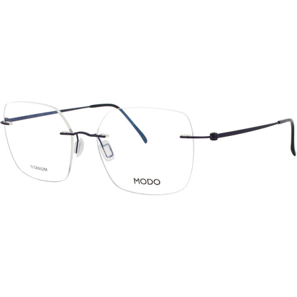 Modo Women's Eyeglasses - Purple Metal Geometric Shape Rimless Frame | 4634 PUR00 ,