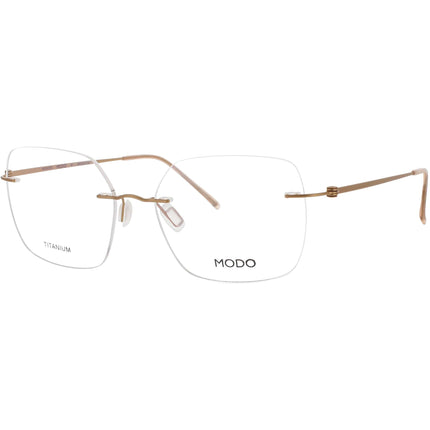 Modo Women's Eyeglasses - Rose Gold Metal Geometric Rimless Frame | 4634 RGOLD ,