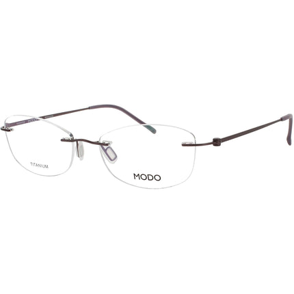 Modo Women's Eyeglasses - Purple Metal Rectangular Shape Rimless Frame | 4638 PUR00 ,