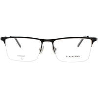 Salvatore Ferragamo Men's Eyeglasses - Black/Ruthenium Titanium Frame | SF2586 081 ,