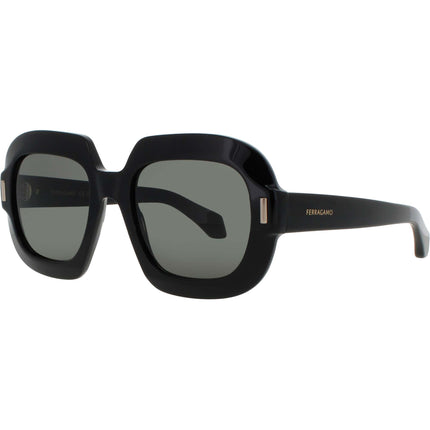 Salvatore Ferragamo Women's Sunglasses - Black Acetate Square Frame | SF2068SE 001 ,
