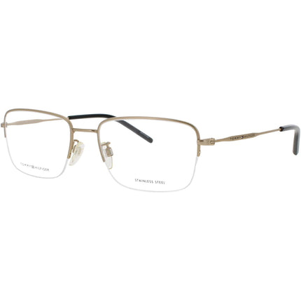 Tommy Hilfiger Men's Eyeglasses - Matte Gold Metal Rectangular Frame | TH-1935/F AOZ ,