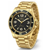 Invicta Men's Watch - Specialty Quartz Black Dial Yellow Gold Steel Bracelet | 69475 ,
