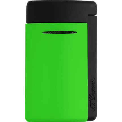 S.T. Dupont Lighter - Fluo Minijet Matte Black and Neon Green Lacquered | 010872 ,