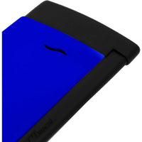 S.T. Dupont Lighter - Fluo Slim 7 Matte Black and Neon Blue Gloss Lacquered | 027771 ,