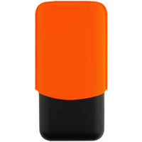 S.T. Dupont 3 Cigar Case - Fluo Neon Orange Leather and Matte Black Metal | 183419 ,